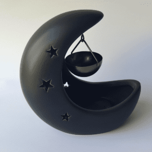 Κεραμικός Καυστήρας Wax Melt Μισοφέγγαρο Μαύρο